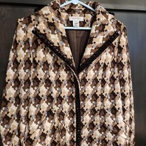 Vintage Nine West Tweed Wool Sequin Coat- Small